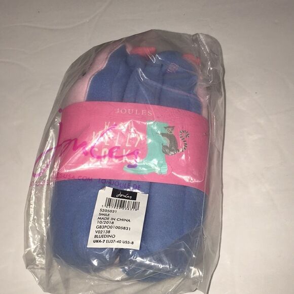 NEW JOULES SMILE RAIN BOOT LINERS big girl - Picture 3 of 5